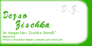 dezso zischka business card